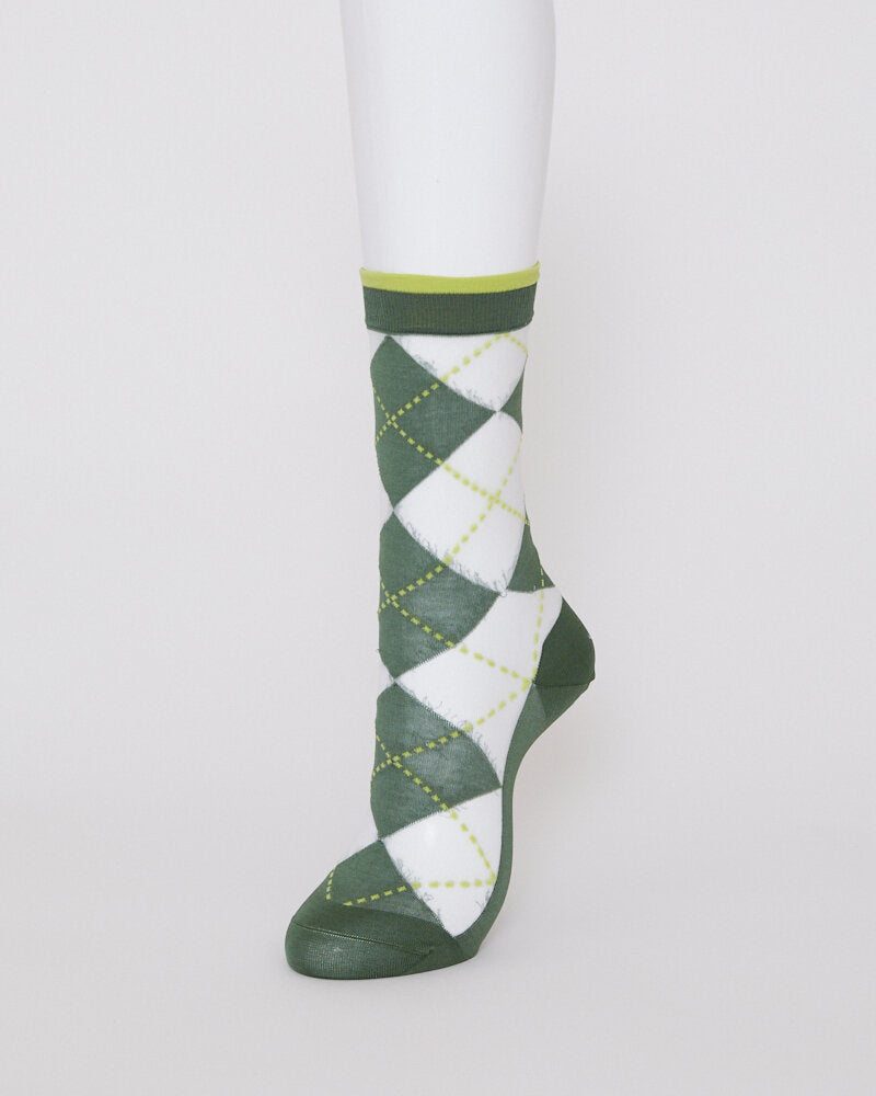 【NEW】AM-15B / SEE-THROUGH ARGYLE SOCKS