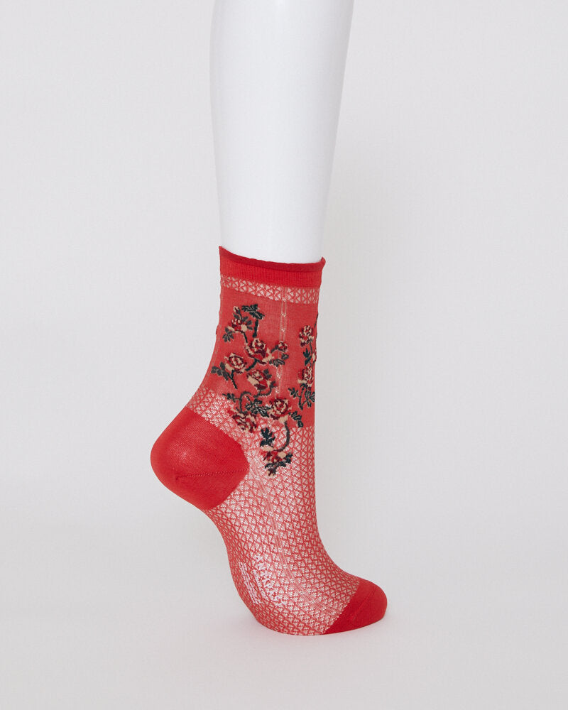 【NEW】AM-812 / FLOWER ON BASKET SOCKS