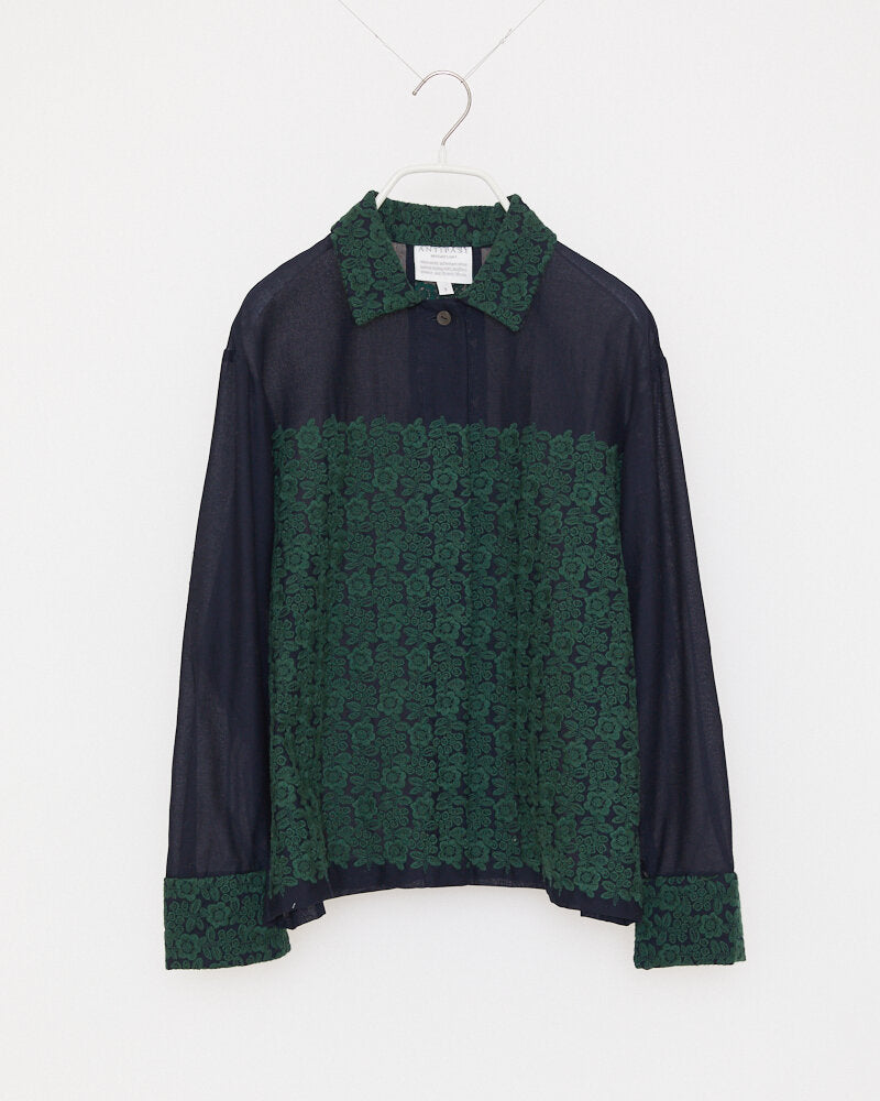 EMBROIDERY BLOUSE / BLACK*BLACK