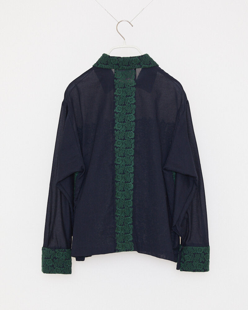 EMBROIDERY BLOUSE / BLACK*BLACK