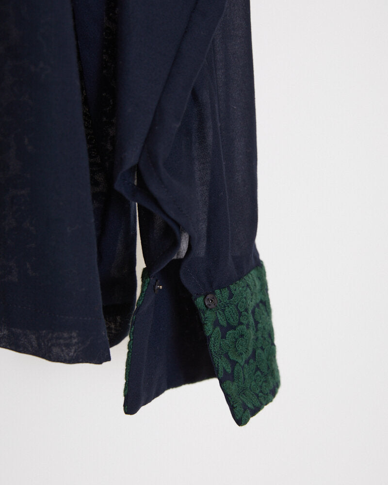 EMBROIDERY BLOUSE / BLACK*BLACK