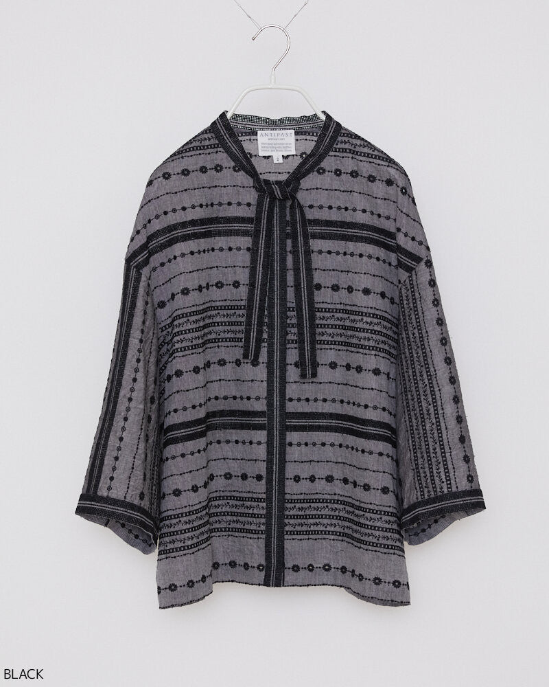 【NEW】EB246 / EMBROIDERY BLOUSE / BLACK