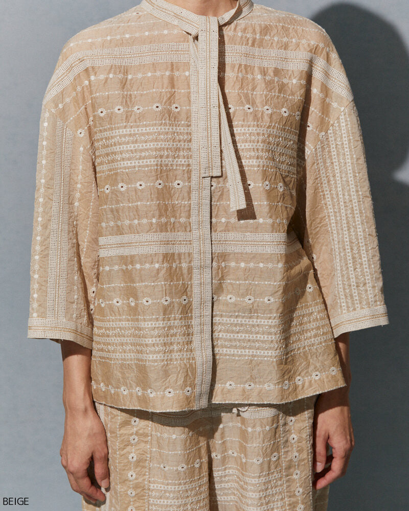 【NEW】EB246 / EMBROIDERY BLOUSE / BEIGE