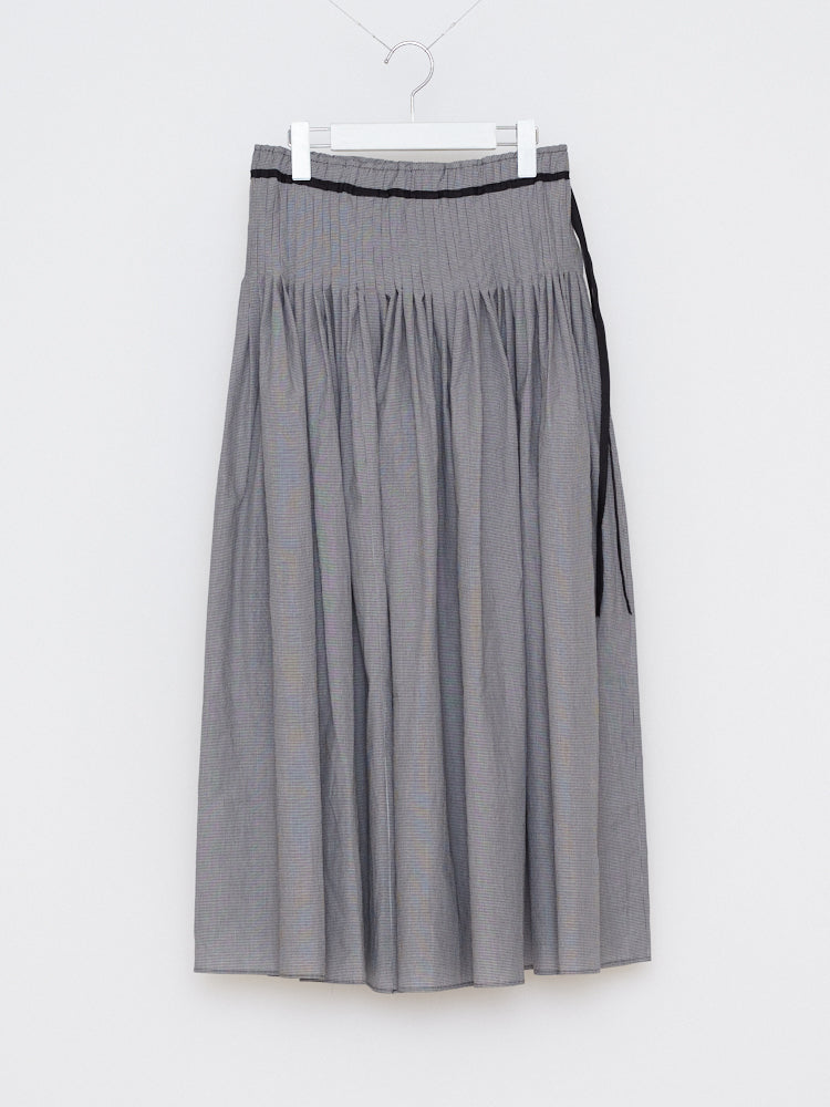TUCKED SKIRT / BLUE