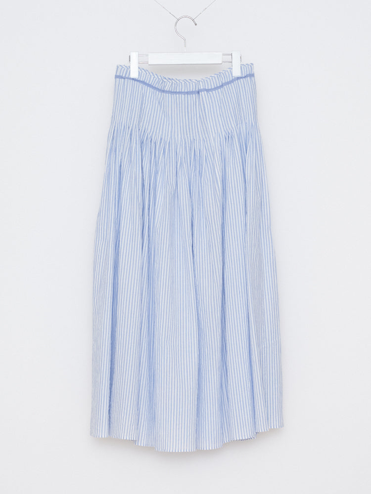 TUCKED SKIRT / BLUE