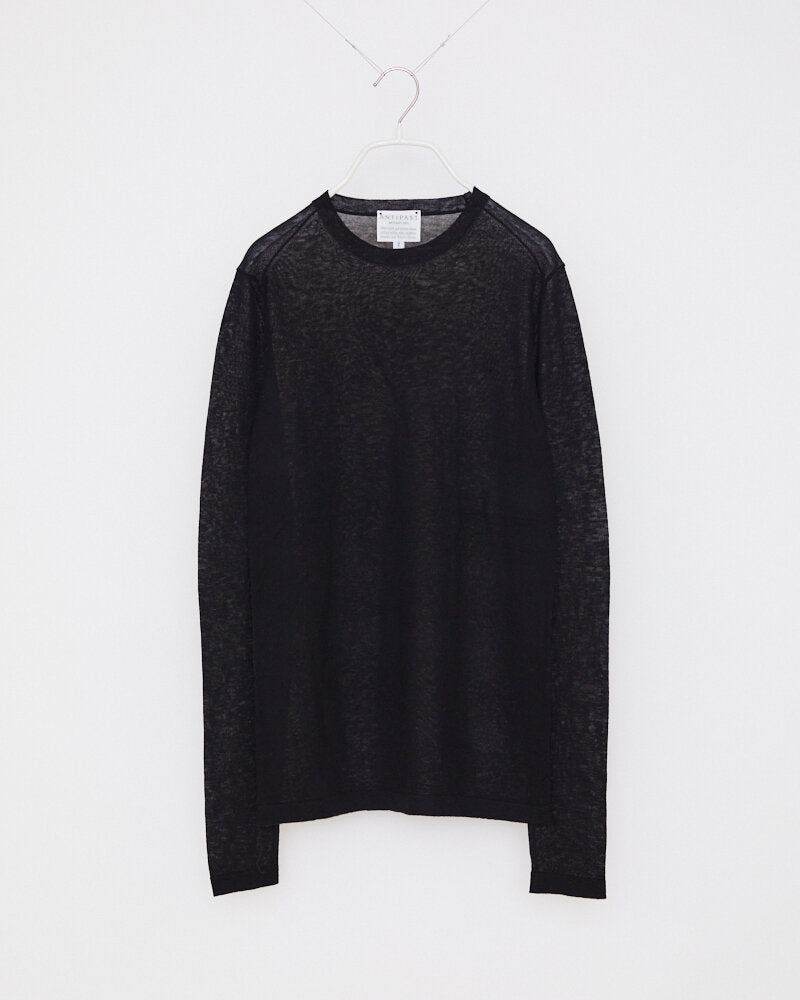 WOOL KNIT PULLOVER / BLACK