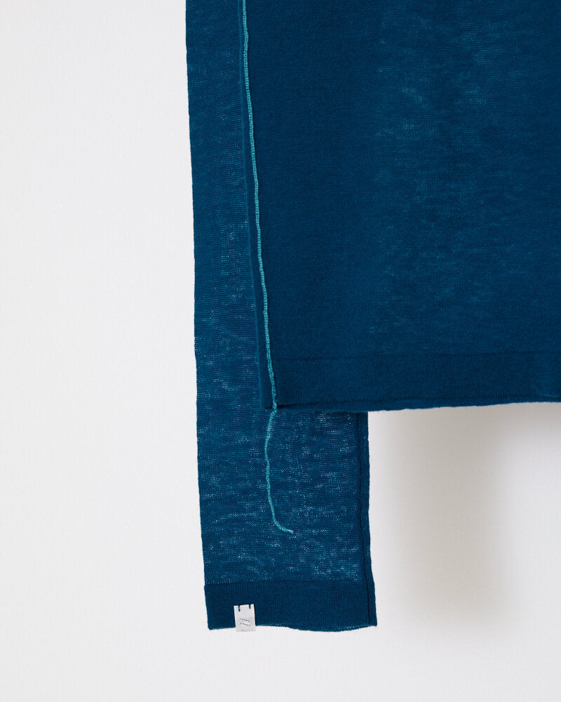 WOOL KNIT PULLOVER / TURQUOISE