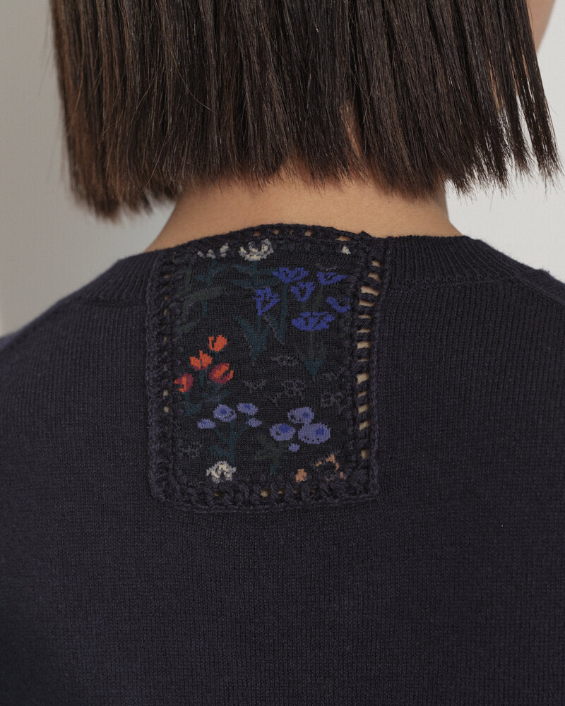 SOCK KNIT PATCH-WORK CARDIGAN