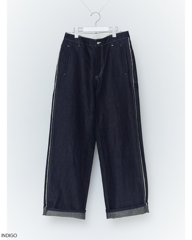 【NEW】GP1L / COTTON-LINEN DENIM PANTS / INDIGO