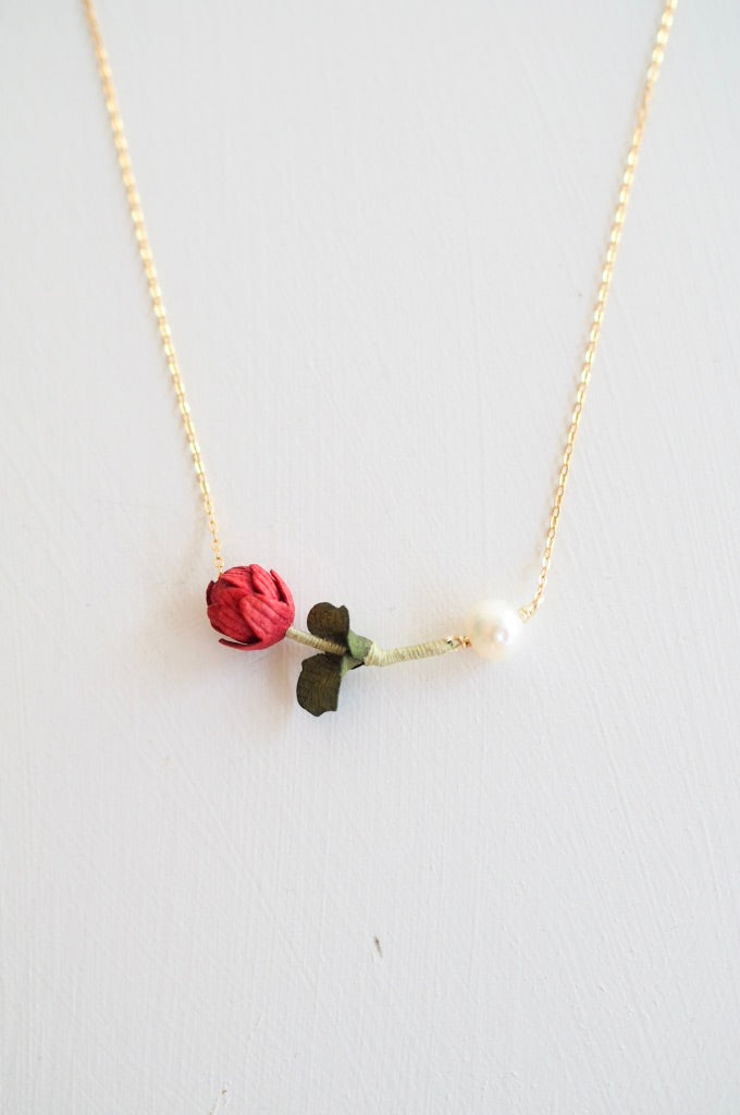 革の花蕾 Bouton Pearl necklace