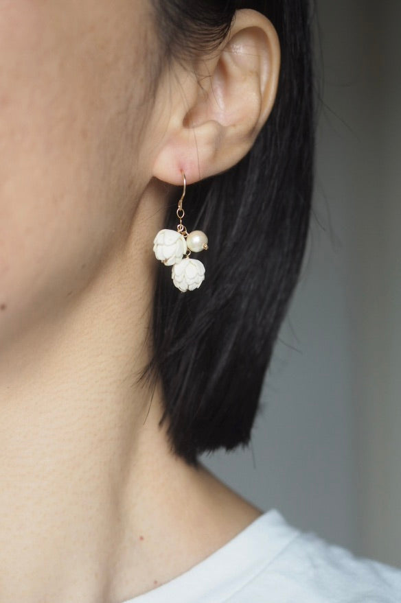 14kgf Bouton Pearl ピアス/イヤリング