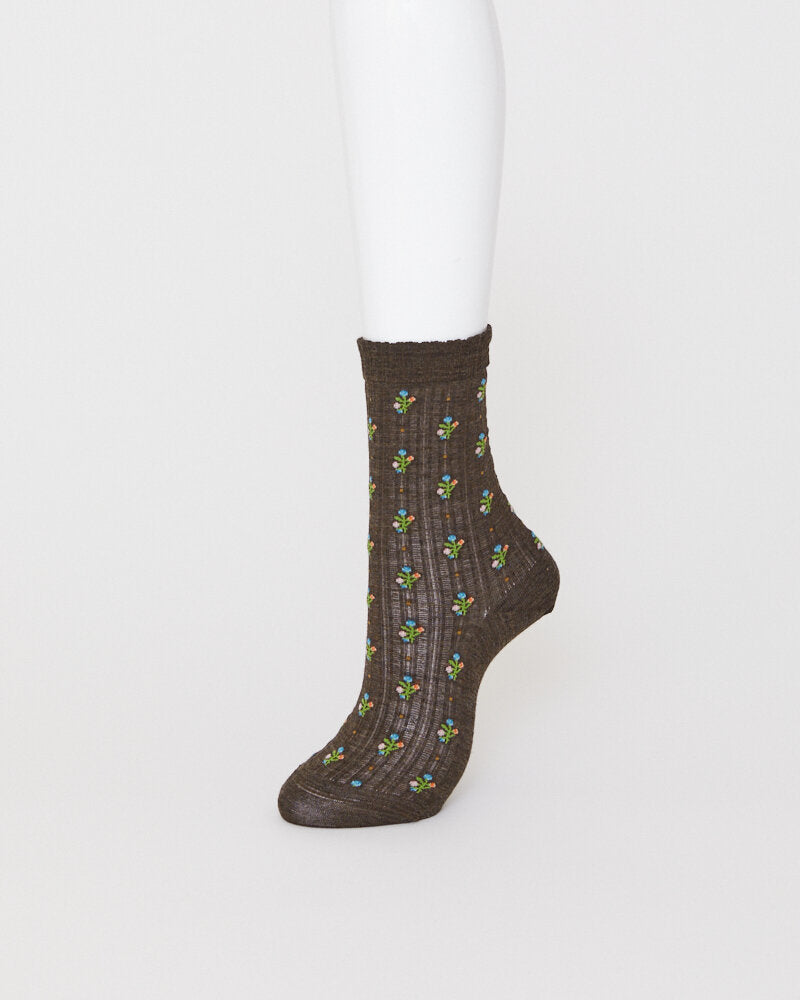 FLOWER STRIPE SOCKS