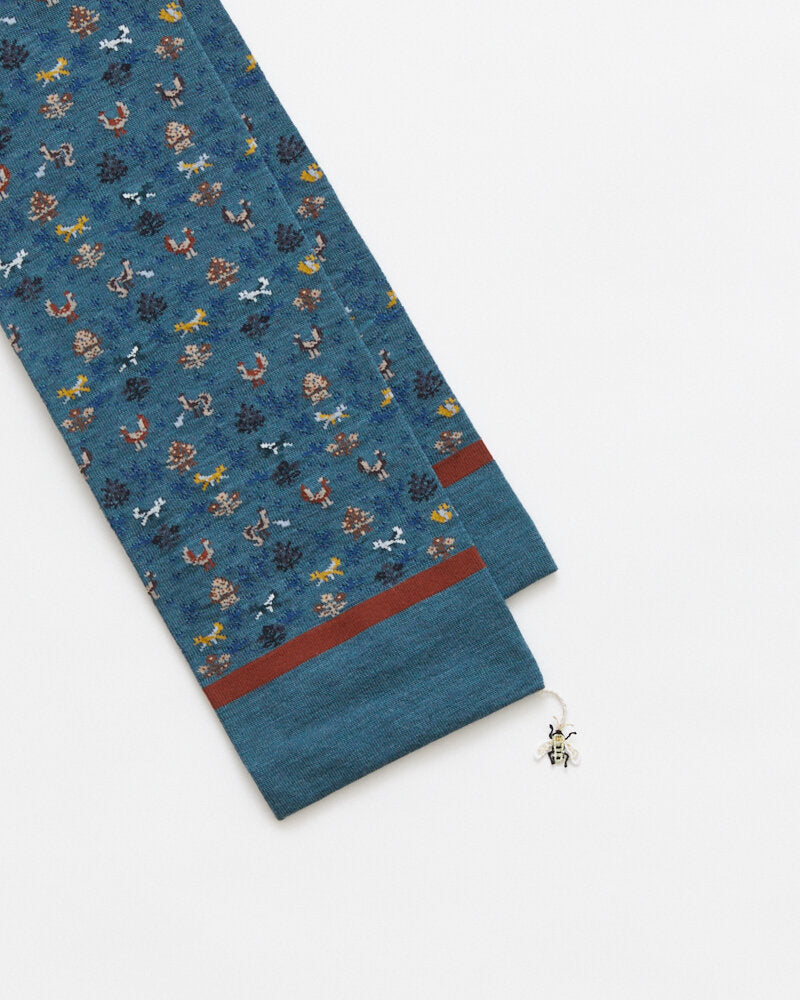 SOCK KNIT MUFFLER / KALEIDOSCOPE / M46-807(蜂モチーフ付)