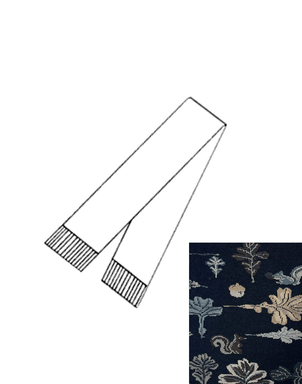 SOCK KNIT MUFFLER W/FRINGE