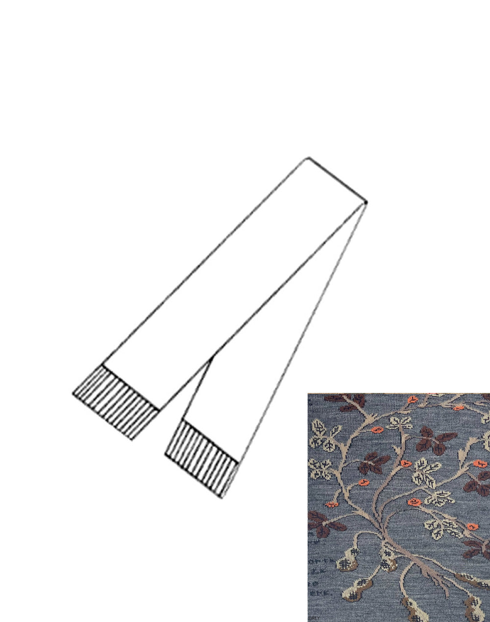 SOCK KNIT MUFFLER W/FRINGE