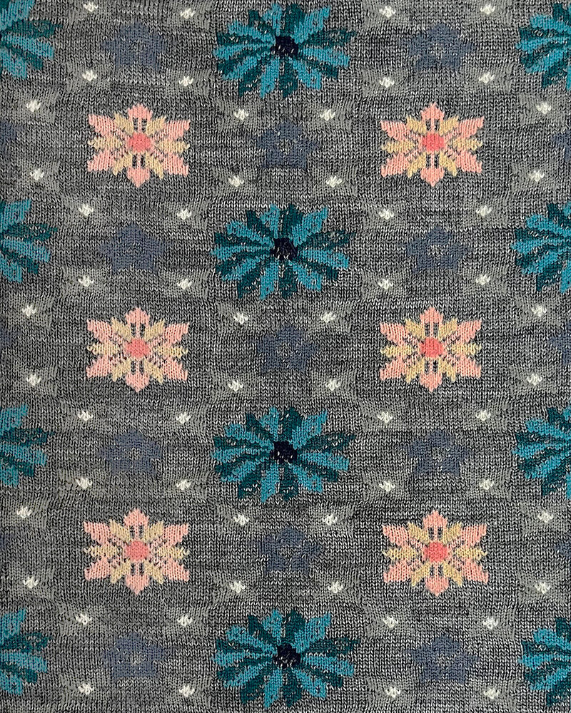 SOCK KNIT MUFFLER WITH FRINGE / KALEIDOSCOPE / M78-807(フリンジ付)