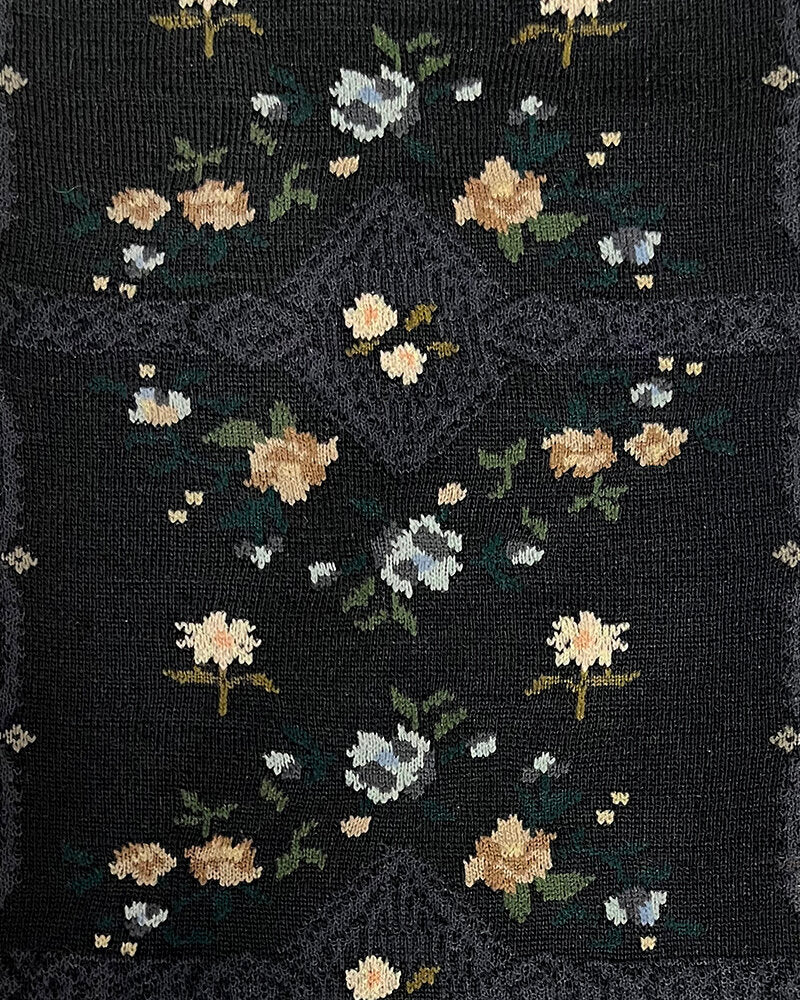 SOCK KNIT MUFFLER / M46-809 / ROSE WALL(蜂モチーフ付) CREAM