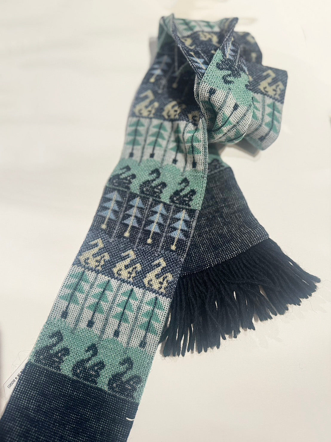 SOCK KNIT MUFFLER WITH FRINGE