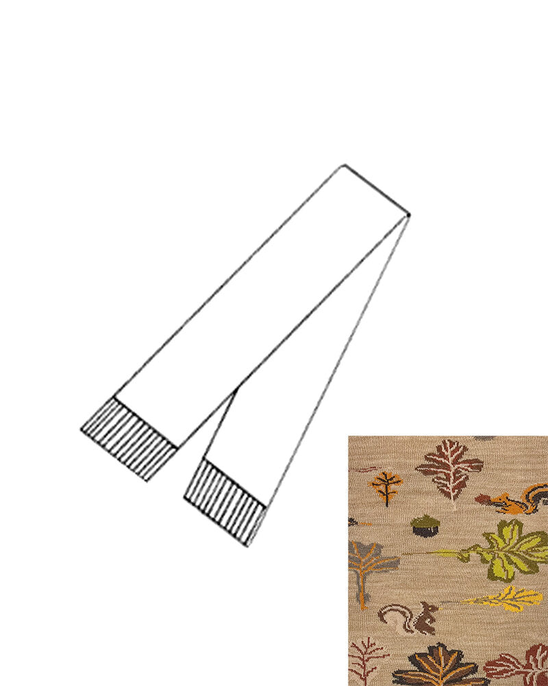 SOCK KNIT MUFFLER W/FRINGE