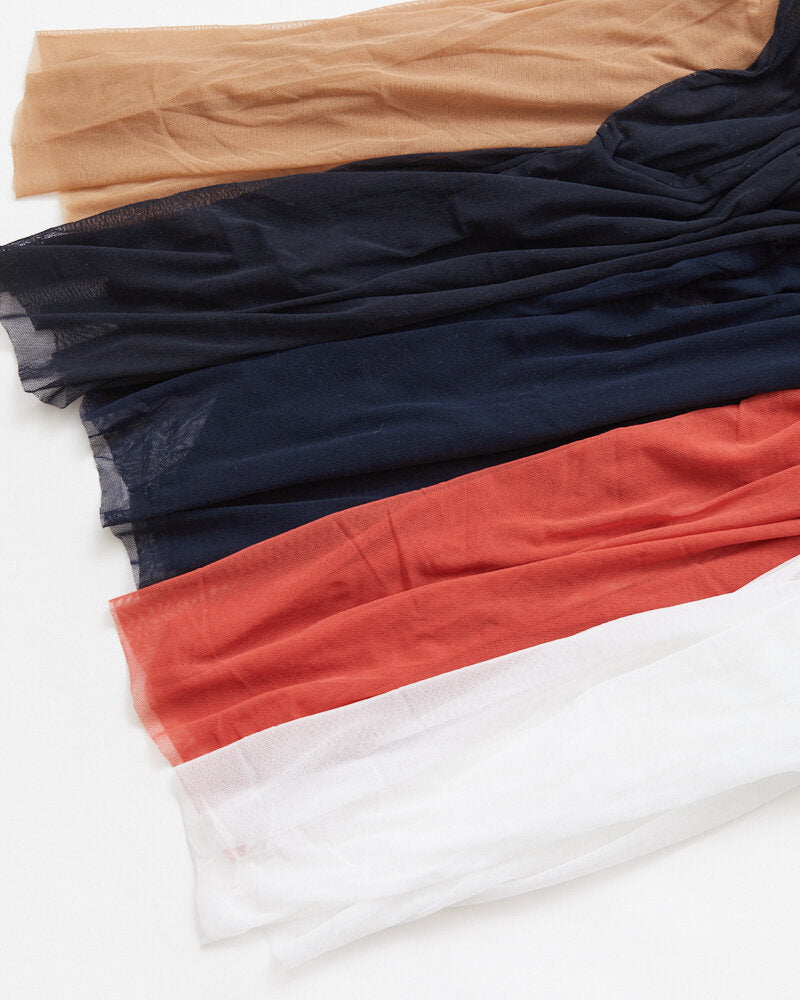 **MESH:BLACK**MESH SHIRT WITH FLOCK / WHITE*BLACK