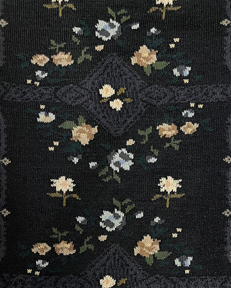 SOCK KNIT V-CD / BLACK*BLACK