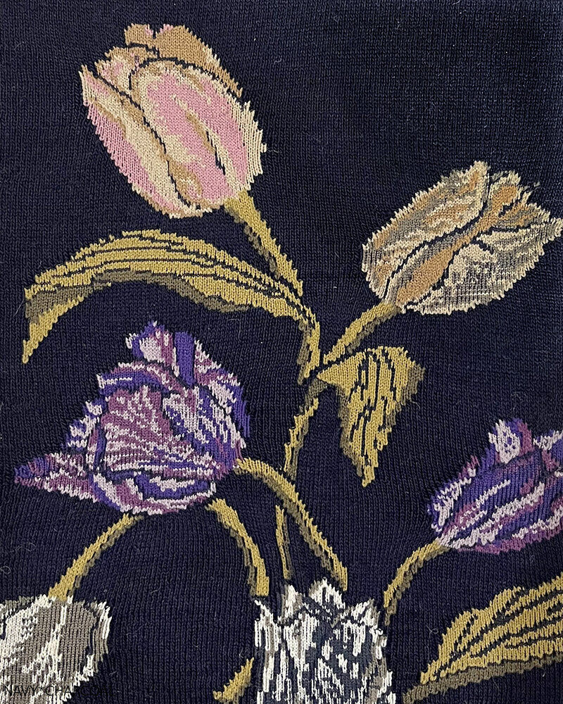 SOCK KNIT PULLOVER / NAVY*CHARCOAL