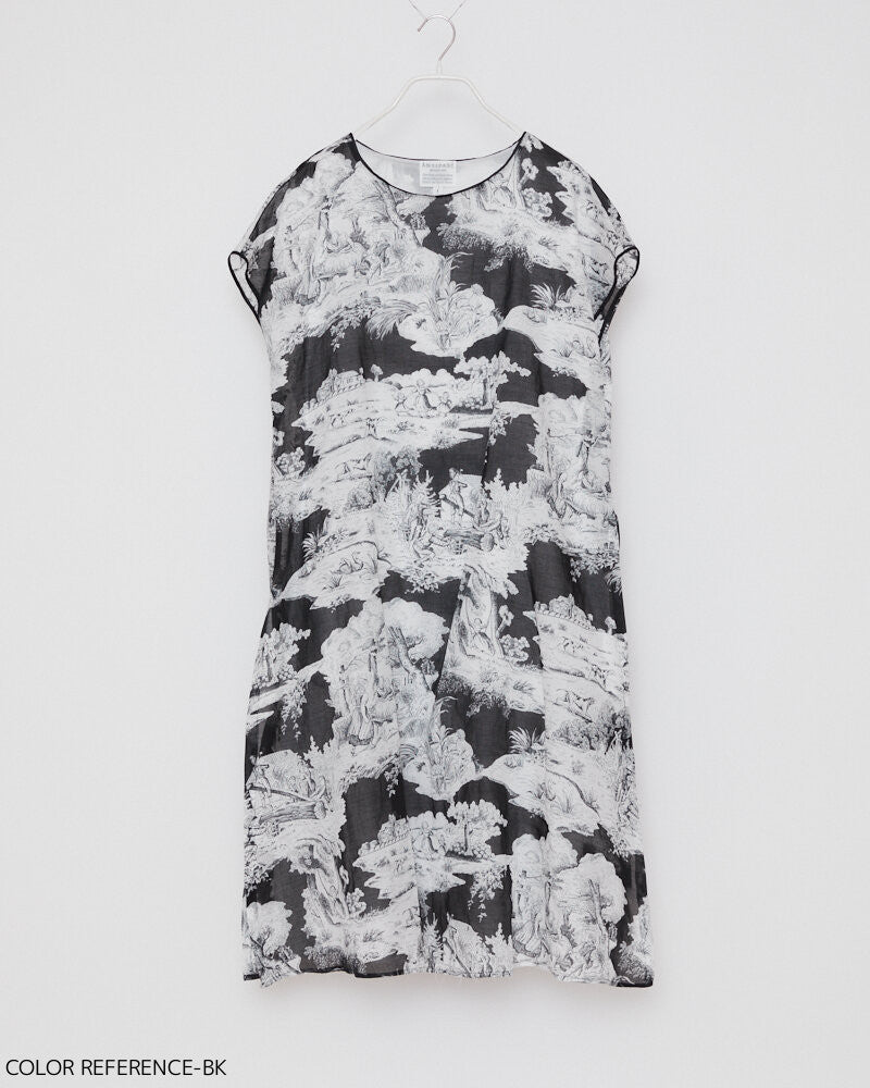 【NEW】POP63 / PRINTED DRESS / BLACK