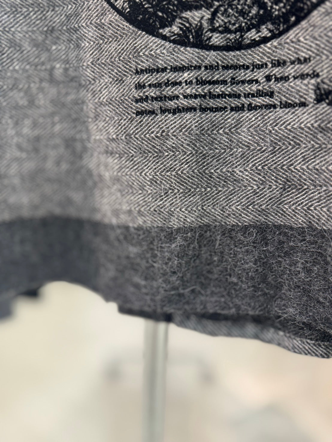 LINEN ALPACA HERRINGBONE VEST W/FLOCK