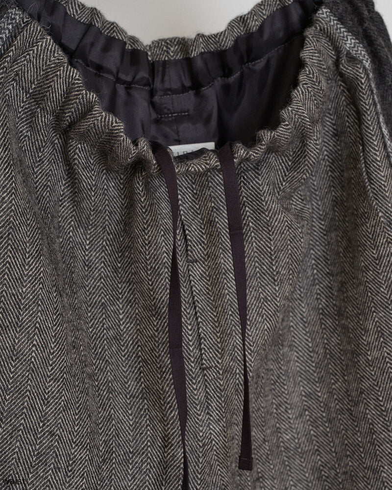 LINEN ALPACA HERRINGBONE PANTS
