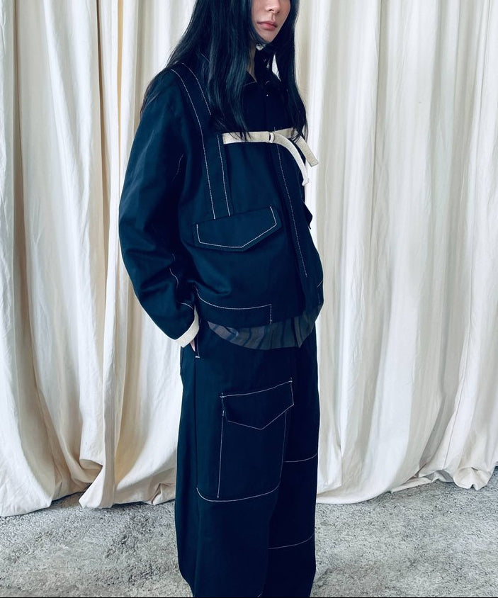 navy pants
