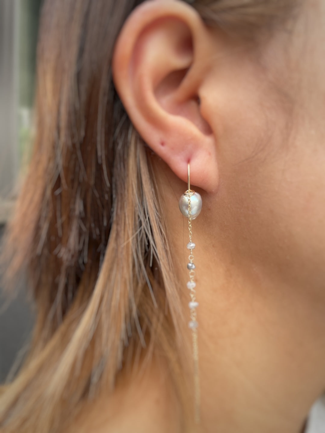 〈Shingly〉アコヤの蕾ピアス