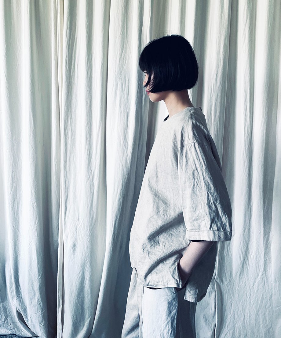 st-113B / beige half pull