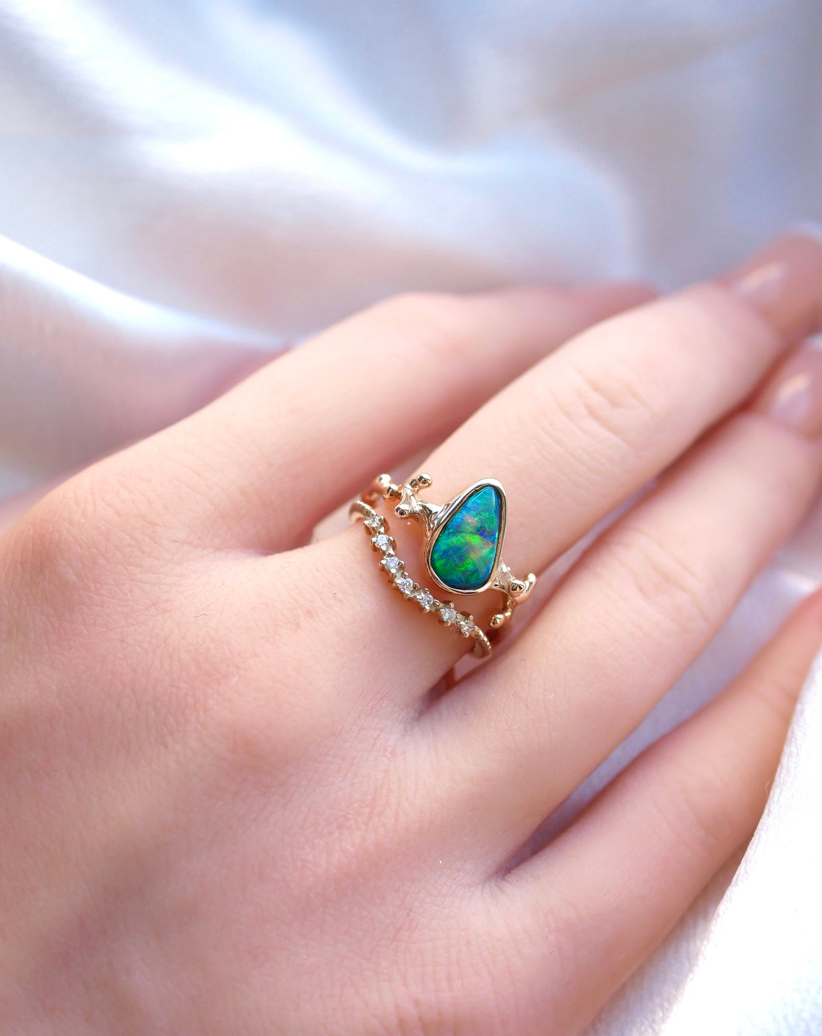 《YOSHIMI NOGUCHI JEWELRY》K10YG ブラックオパール ring