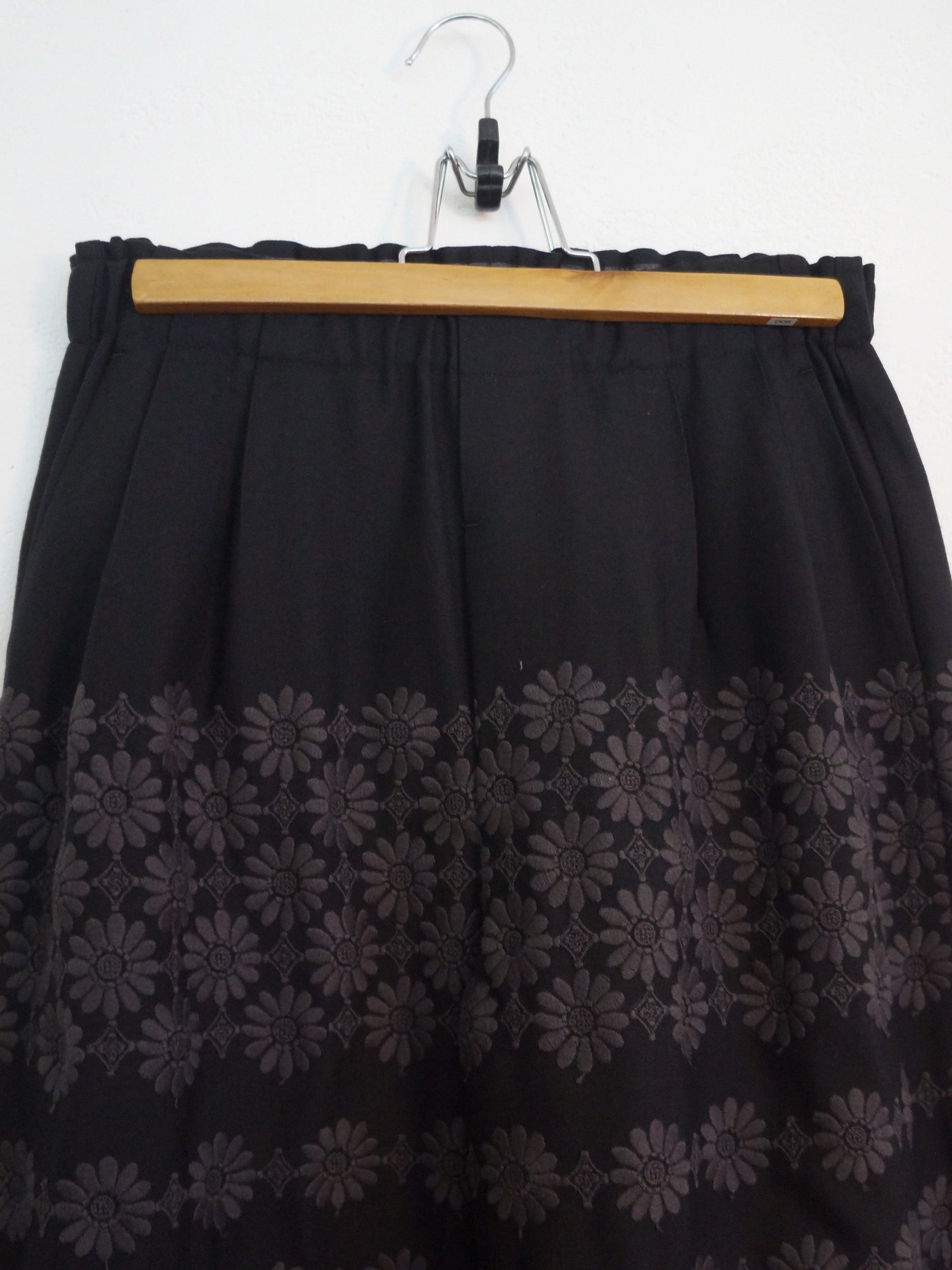 MARGARET EMBROIDERY PANTS BLACK