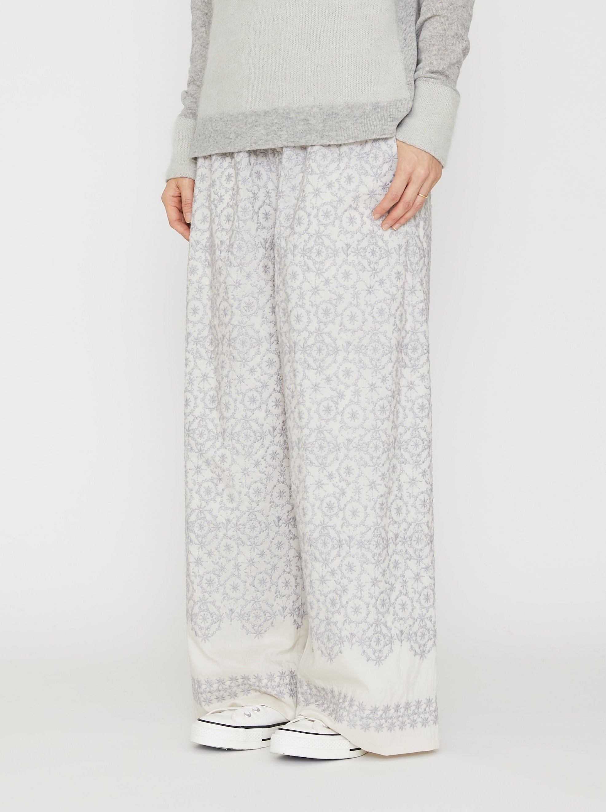 CIRCLE EMBROIDERY PANTS