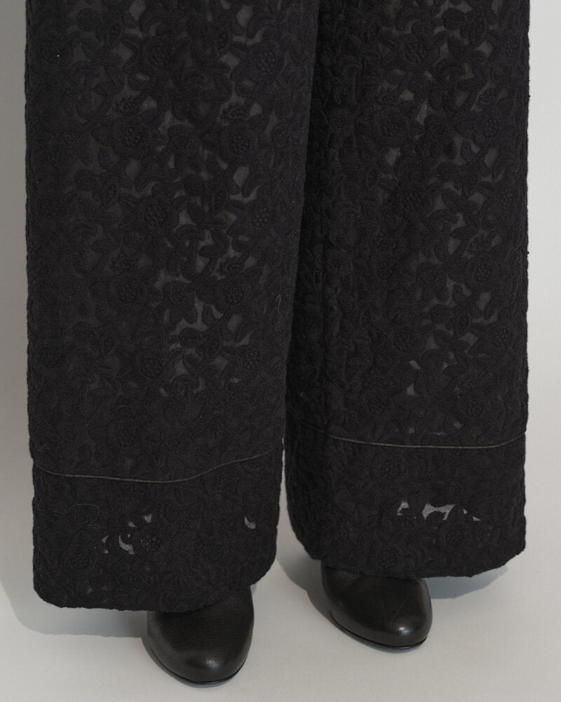 ORGANDY EMBROIDERED PANTS