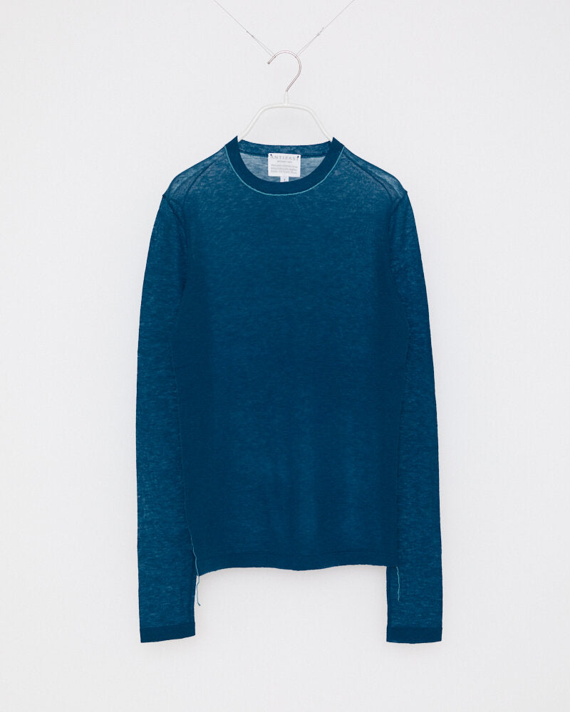 WOOL KNIT PULLOVER / TURQUOISE