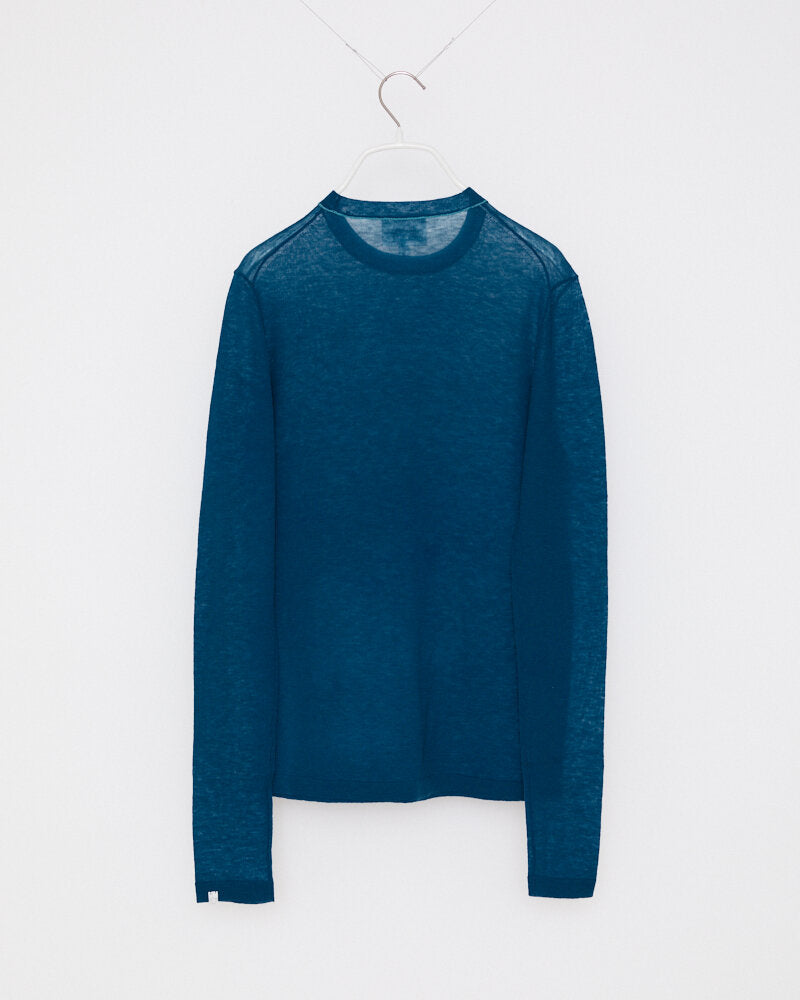 WOOL KNIT PULLOVER / TURQUOISE