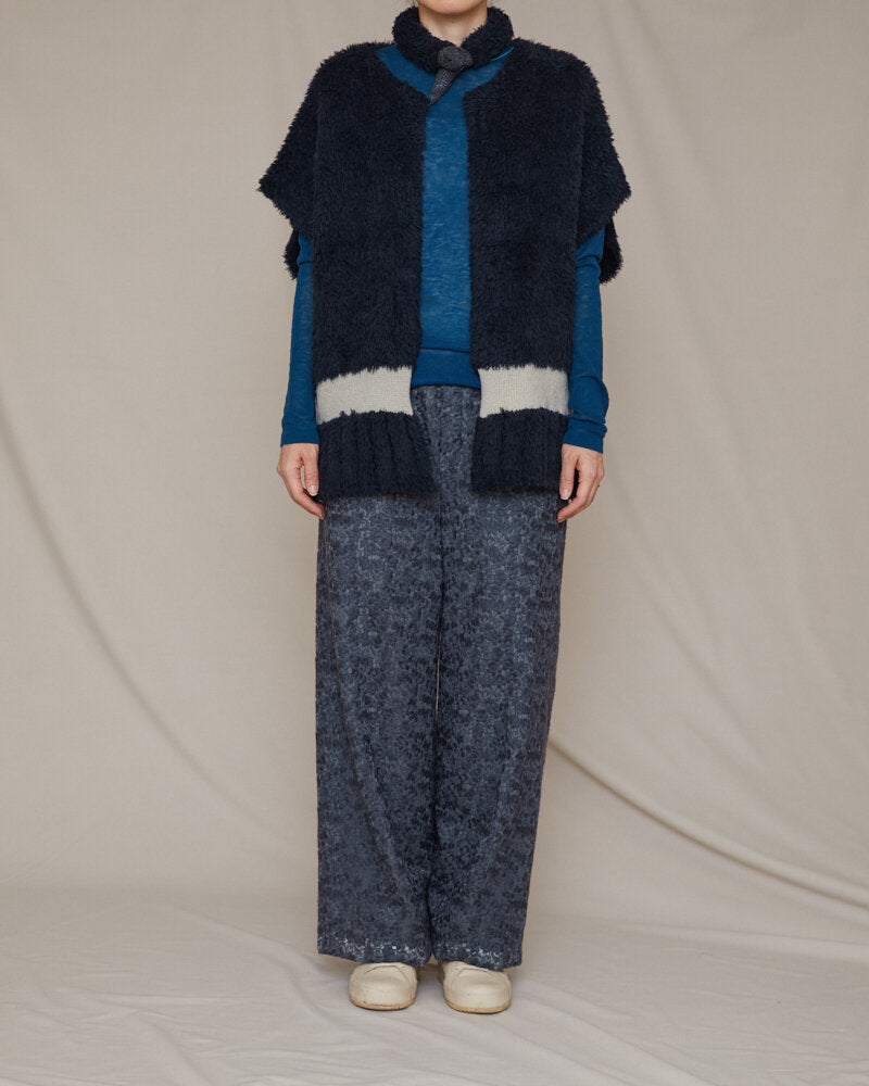 WOOL KNIT PULLOVER / TURQUOISE