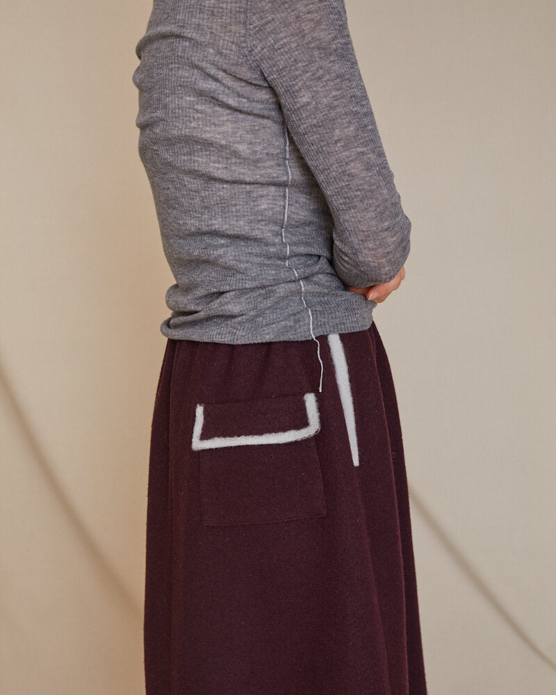 WOOL RIB KNIT PO/FC437A