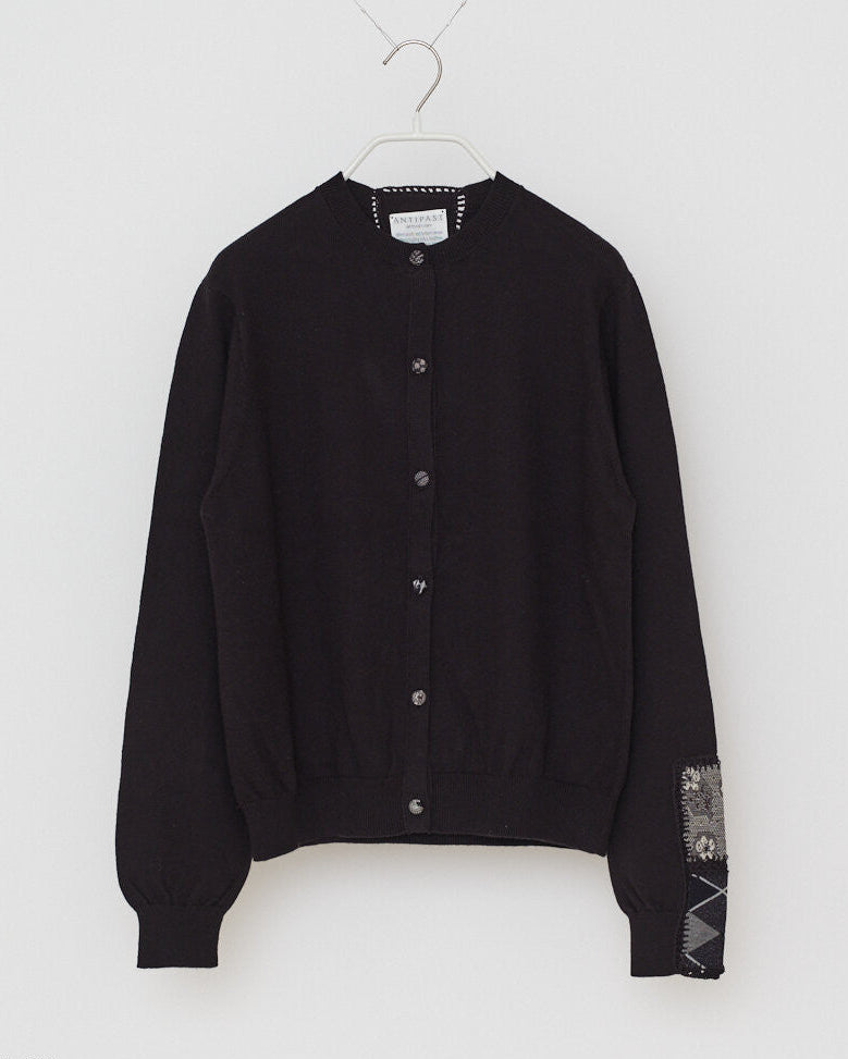 SOCK KNIT PATCH-WORK CARDIGAN