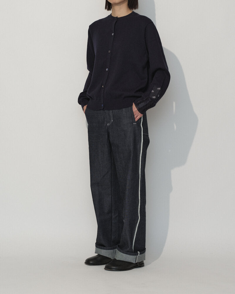 SOCK KNIT PATCH-WORK CARDIGAN