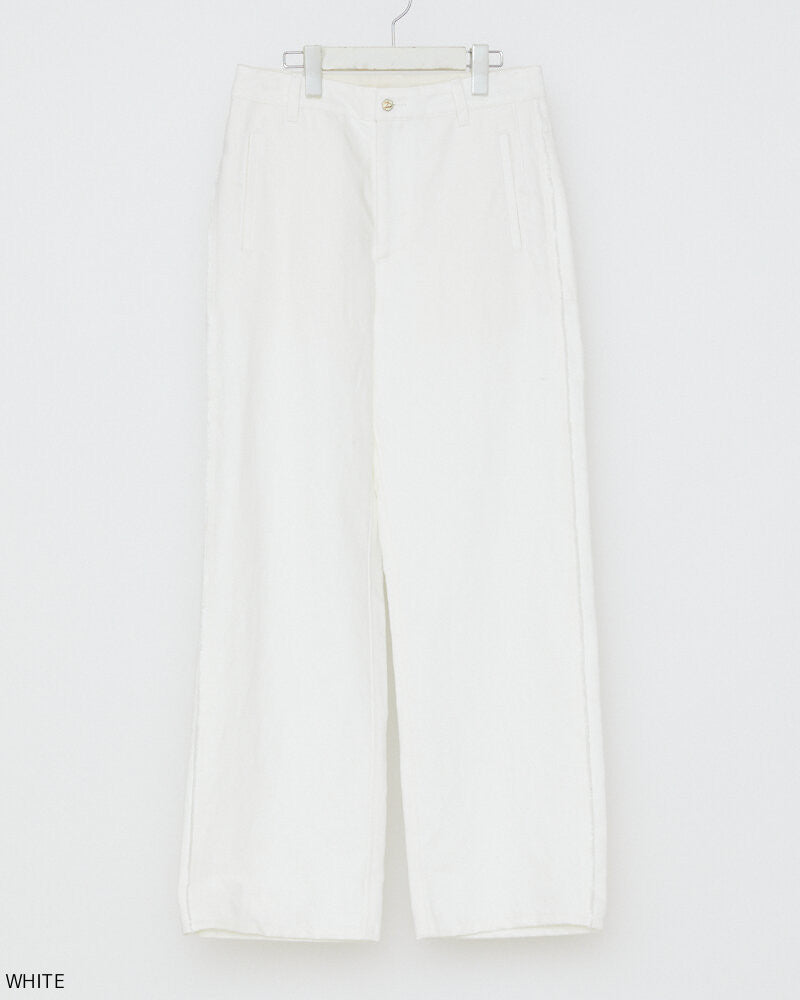 【NEW】GP1L  / COTTON-LINEN DENIM PANTS / WHITE
