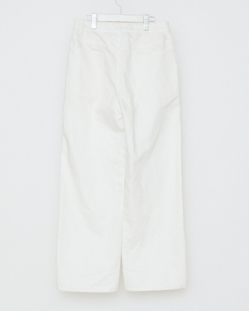 【NEW】GP1L  / COTTON-LINEN DENIM PANTS / WHITE