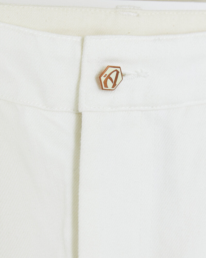 【NEW】GP1L  / COTTON-LINEN DENIM PANTS / WHITE