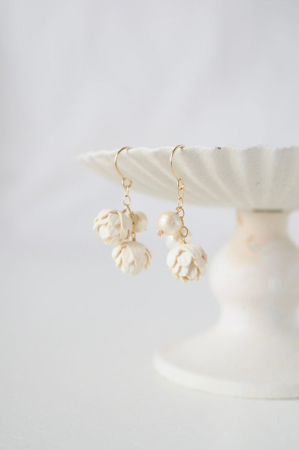 14kgf Bouton Pearl ピアス/イヤリング