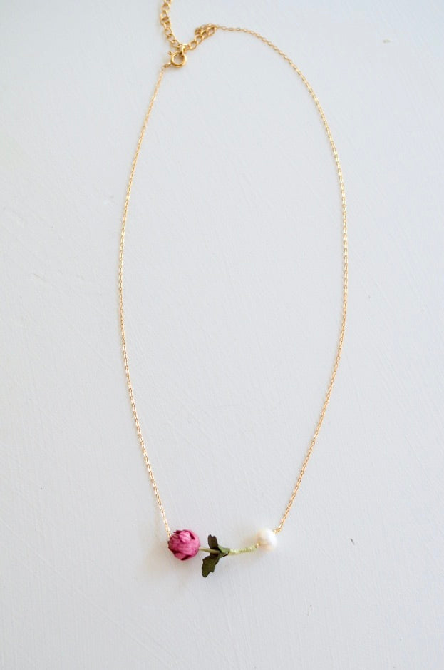 革の花蕾 Bouton Pearl necklace