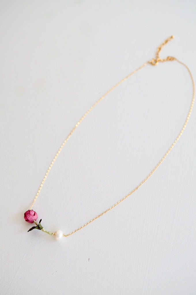 革の花蕾 Bouton Pearl necklace