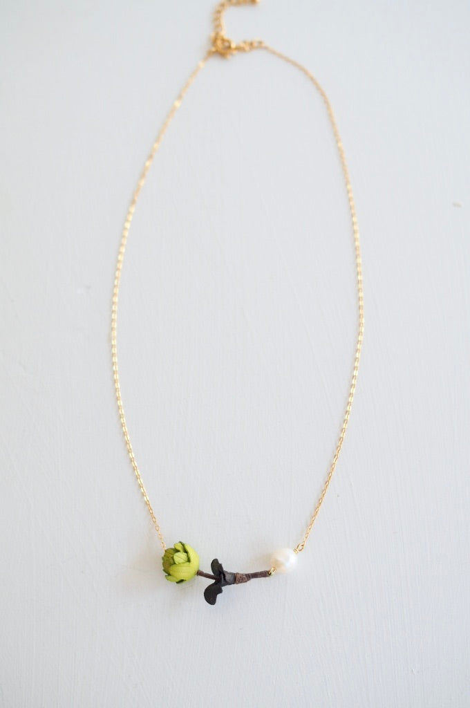 革の花蕾 Bouton Pearl necklace