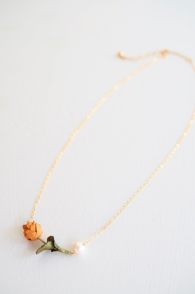 革の花蕾 Bouton Pearl necklace